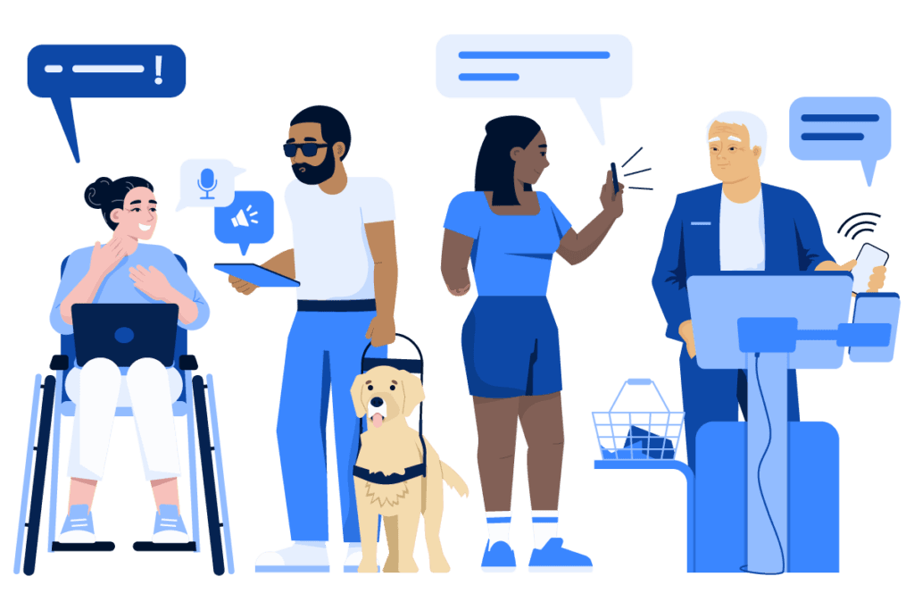Team collaborating on accessibility remediation with tracking dashboard